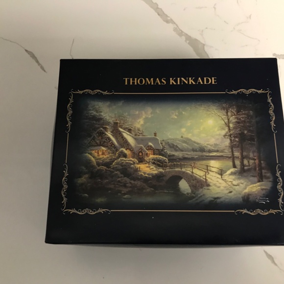 Bradford Exchange 4 Thomas Kinkade Christmas Light up luminary Ornaments NIB - Picture 2 of 10